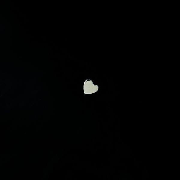 Титанове серце накрутка на лабрет  фото